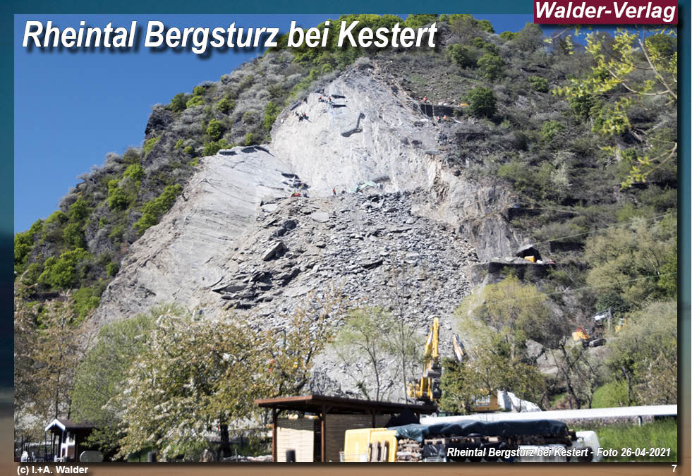 Eisenbahnmagazin Rheintal Bergsturz bei Kestert am 16. März 2021