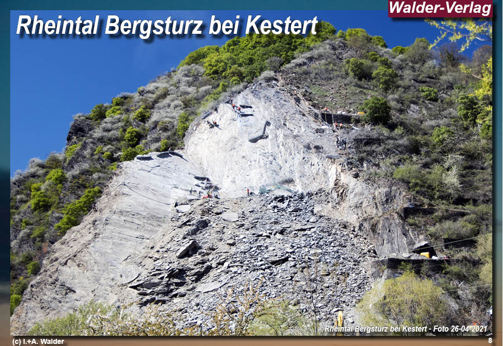Eisenbahnmagazin Rheintal Bergsturz bei Kestert am 16. März 2021