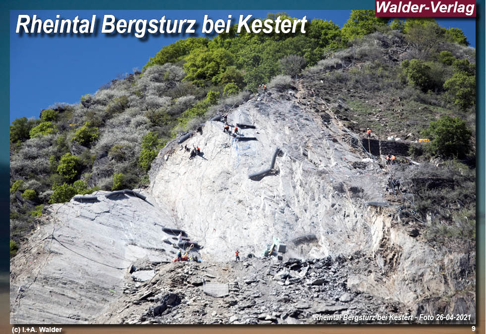 Eisenbahnmagazin Rheintal Bergsturz bei Kestert am 16. März 2021