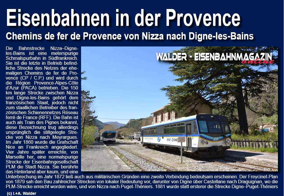 Eisenbahnen Chemins de fer de Provence