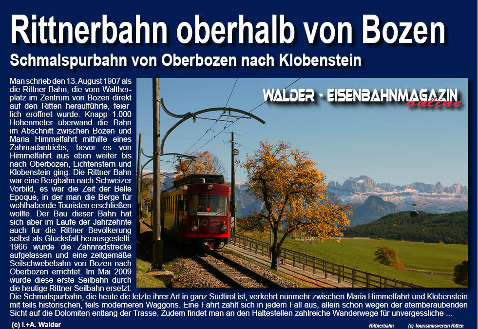 Rittner Bahn in Südtirol
