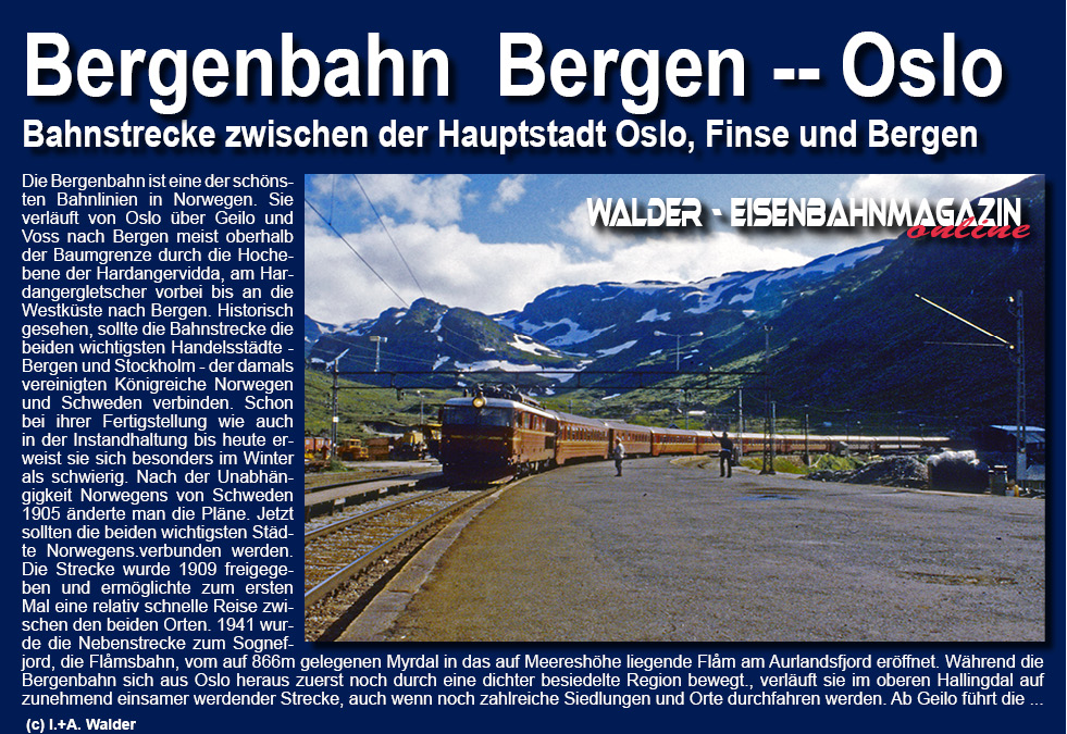 Eisenbahnmagazin Bergenbahn in Norwegen