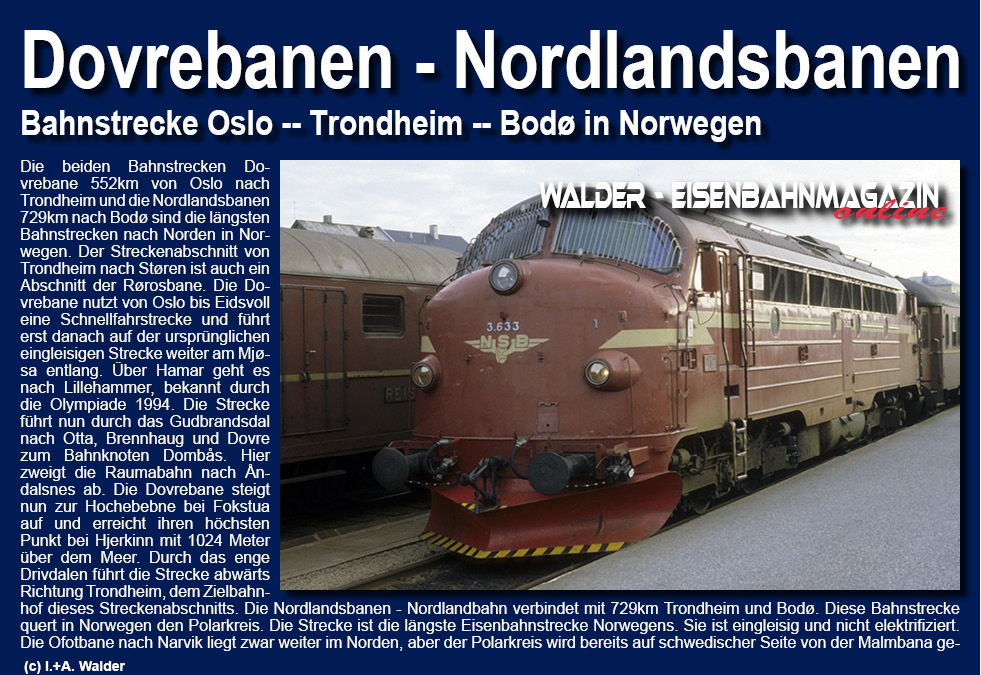 Eisenbahnmagazin Dovrebane und Nordlandsbanen in Norwegen