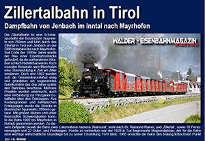 Eisenbahnmagazin Zillertalbahn