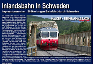 Eisenbahnmagazin Eisenbahnmagazin Inlandsbahn in Schweden