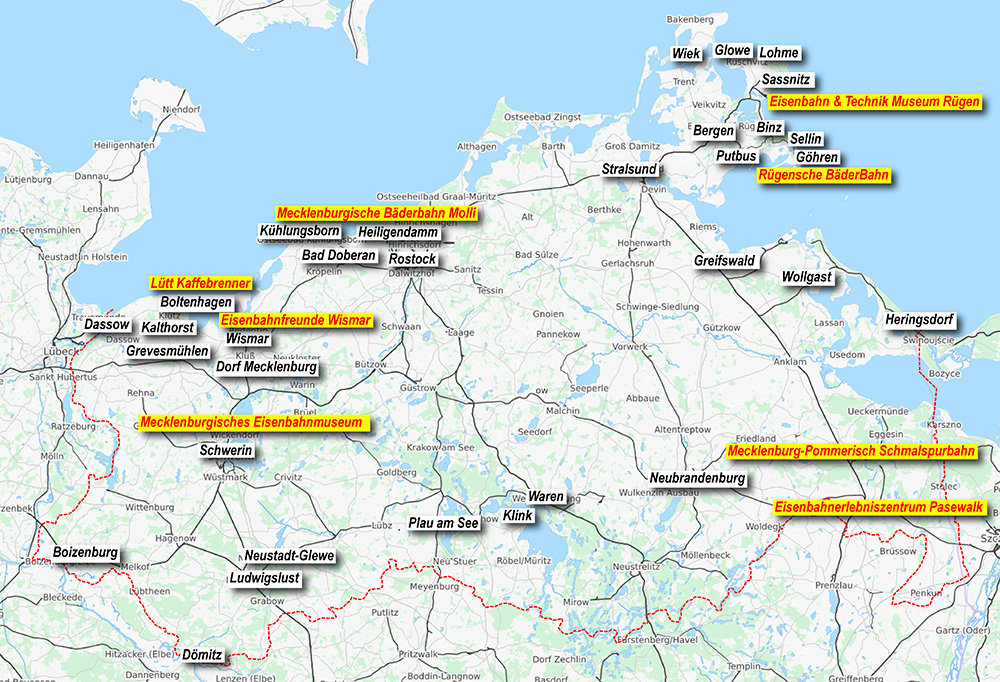 Walder-Verlag Reisetipps-Europa Eisenbahntipps Mecklenburg-Vorpommern