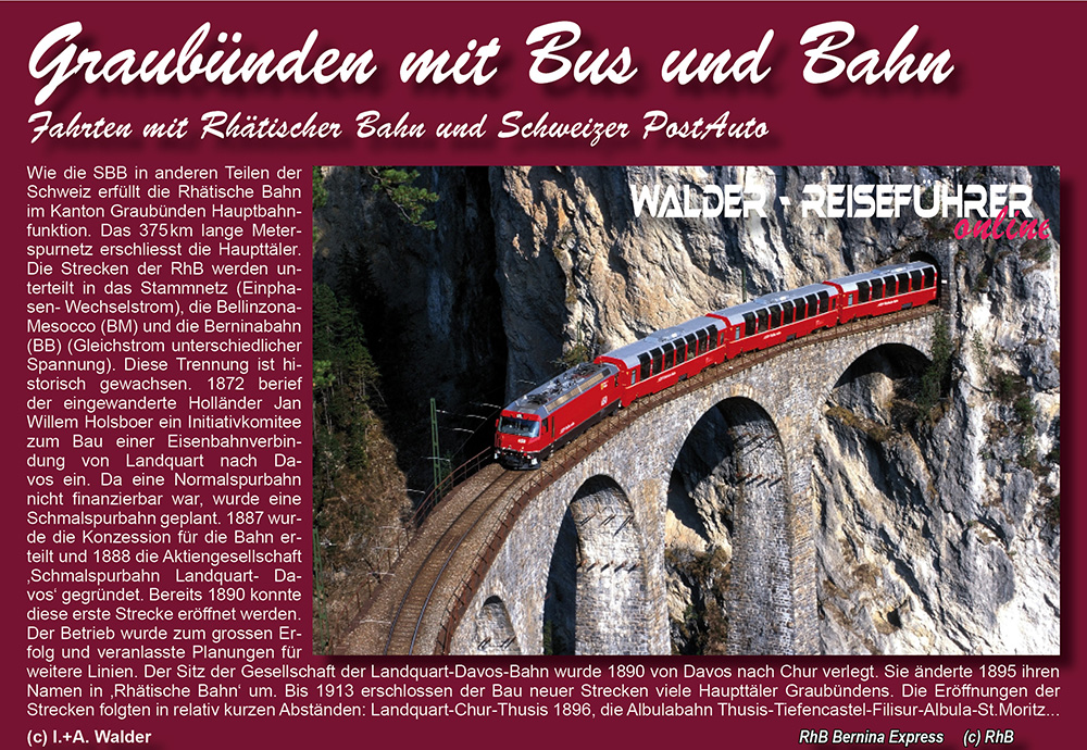 Reiseführer Graubünden mit Bus und Bahn entdecken