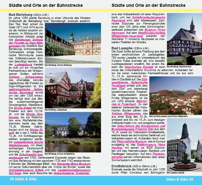 Radtour Wandertour Rothaarbahn und Obere Lahntalbahn