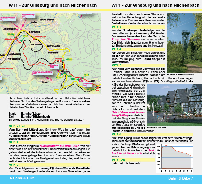 Radtour Wandertour Rothaarbahn und Obere Lahntalbahn