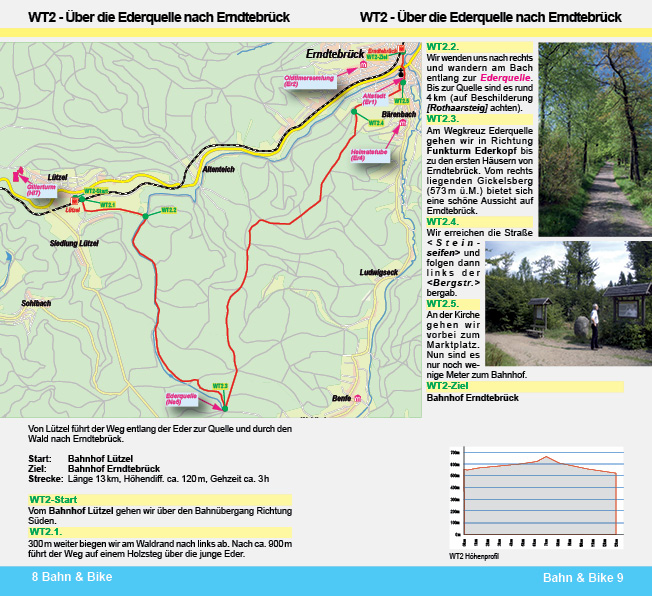 Radtour Wandertour Rothaarbahn und Obere Lahntalbahn