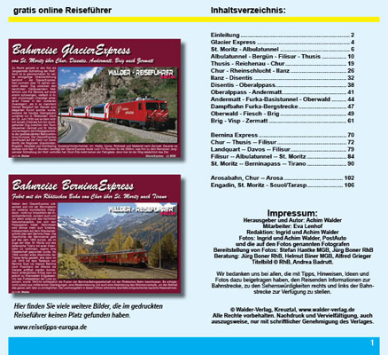 Reiseführer GlacierExpress, BerninaExpress