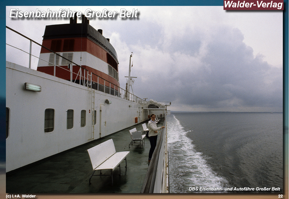 Reiseführer Bahnreise durch Skandinavien - Eisenbahnfähre Großer Belt