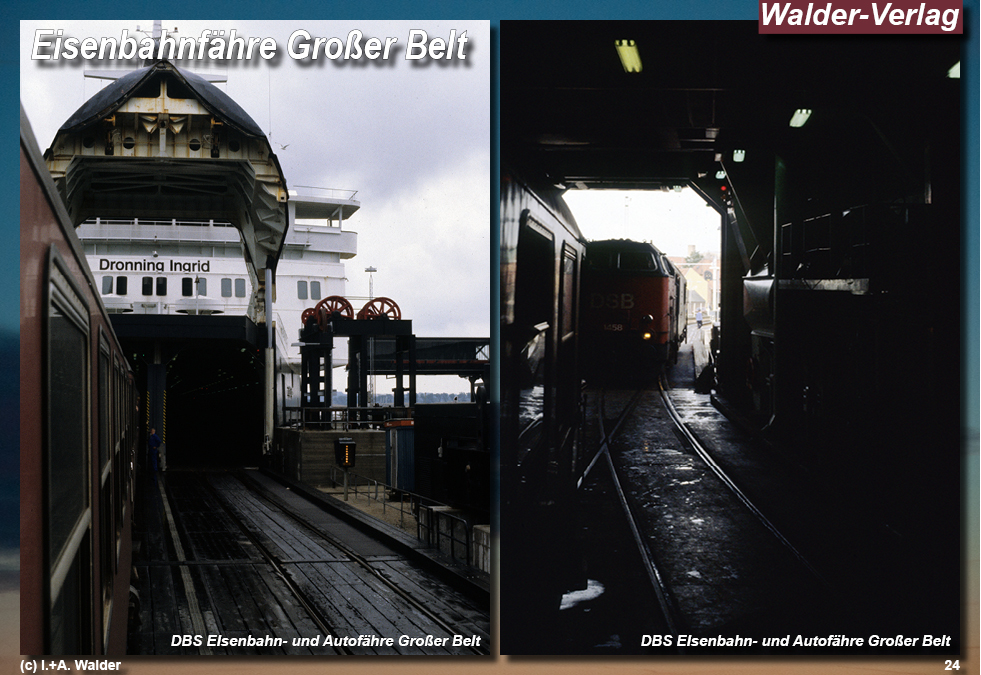 Reiseführer Bahnreise durch Skandinavien - Eisenbahnfähre Großer Belt