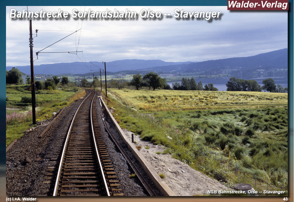 Reiseführer Bahnreise durch Skandinavien - Sorlandsbahn Oslo -- Kristiansand – Snartemo -- Stavanger
