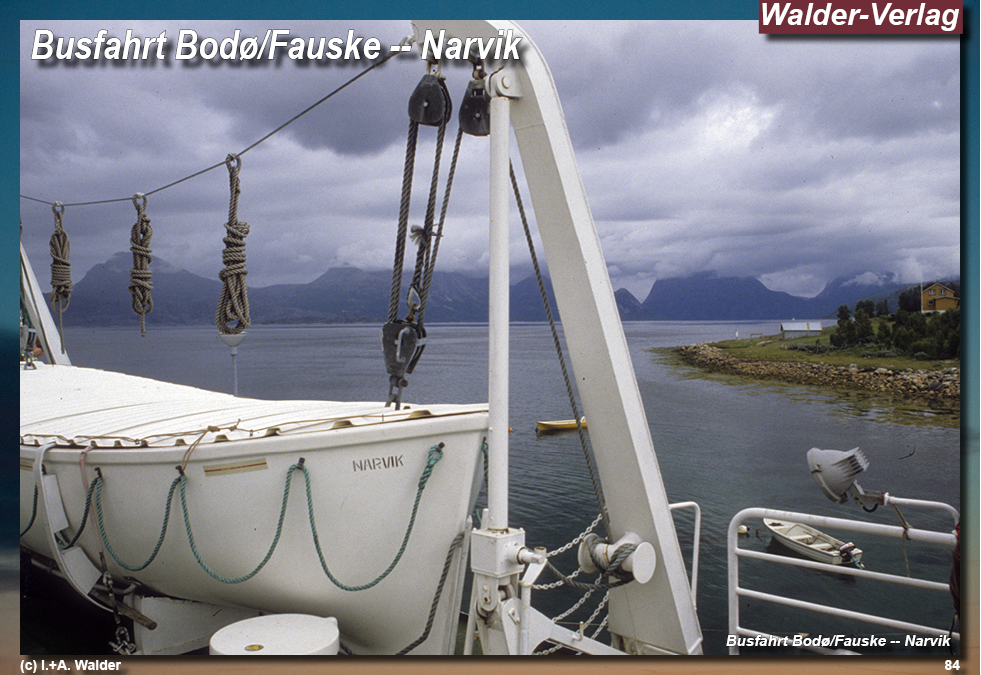 Reiseführer Bahnreise durch Skandinavien - Bodø – Fauske – Busfahrt nach Narvik